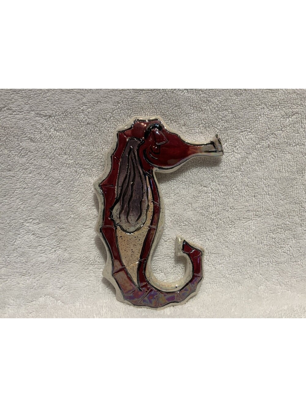 Vintage 2000 Blue Sky Clay Works (Heather Goldminc Design) 6.5” Hanging SeaHorse